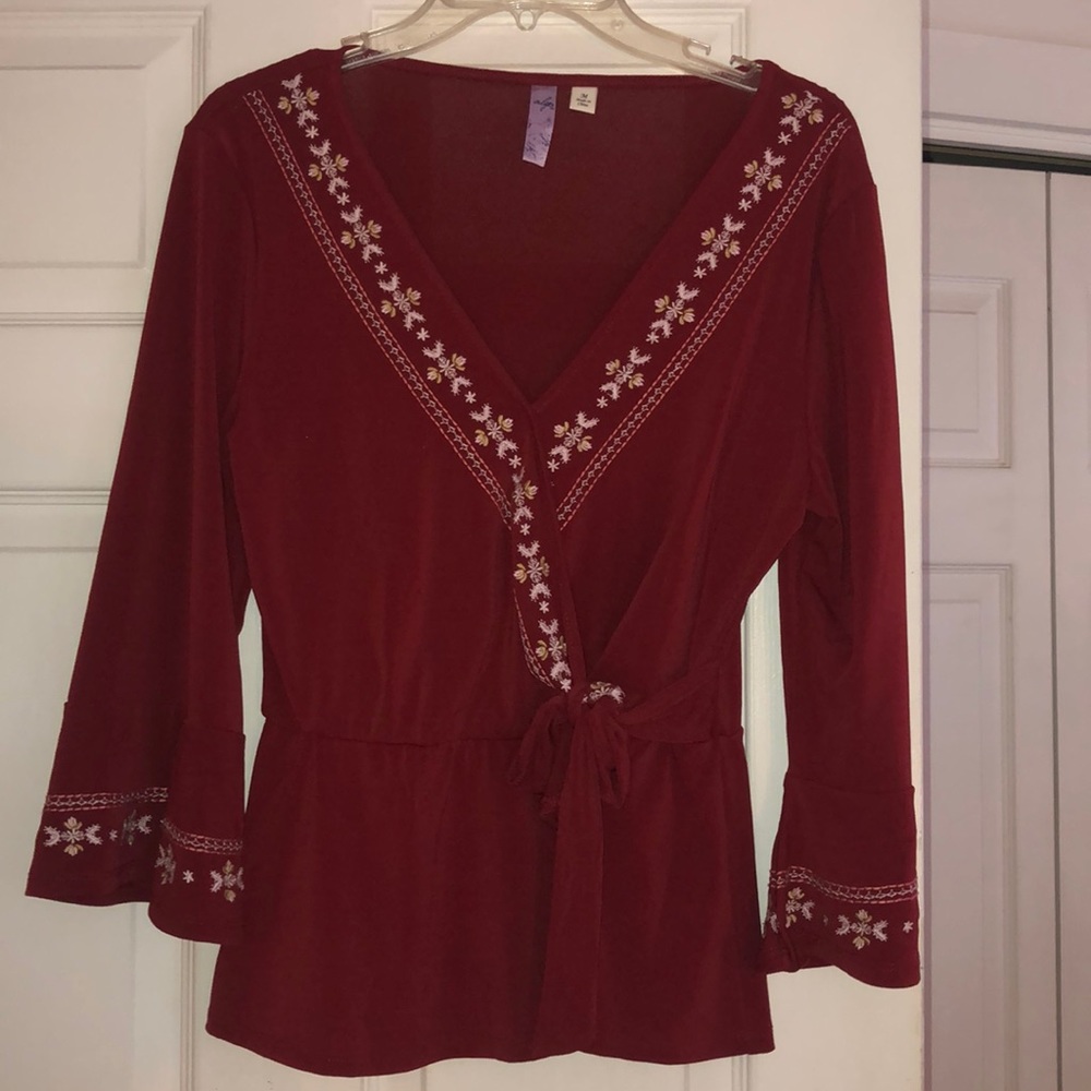 Boho 3/4 sleeve with tie waist detail